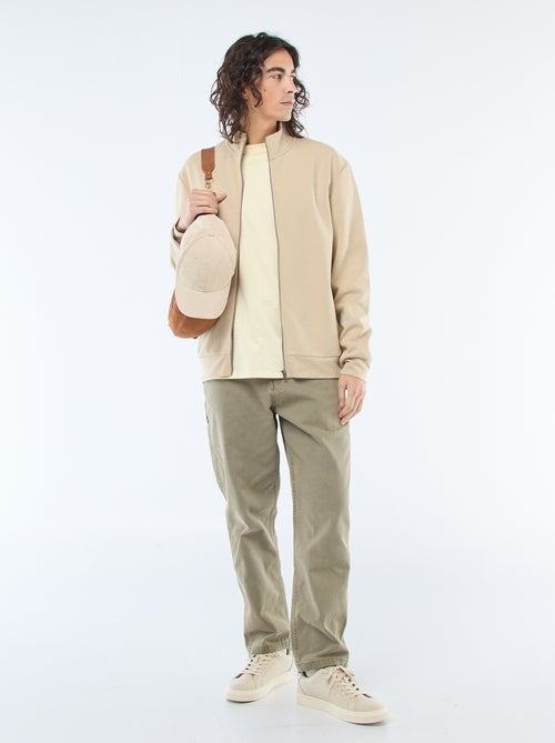 Sweat com fecho éclair e gola alta - Kiabi