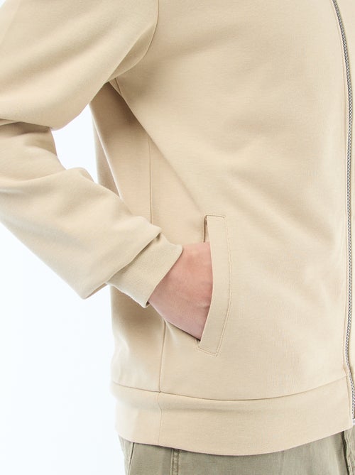 Sweat com fecho éclair e gola alta - Kiabi