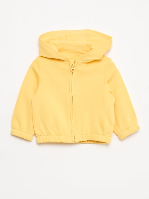 Sweat com fecho em felpo - Kiabi