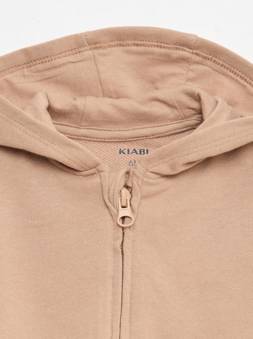 Sweat com fecho em felpo - Kiabi