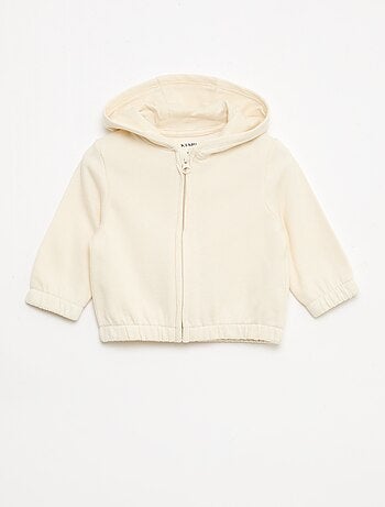 Sweat com fecho em felpo