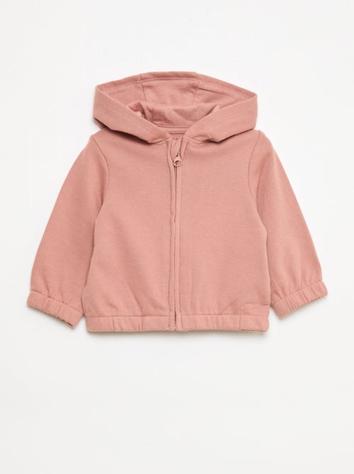 Sweat com fecho em felpo - Kiabi