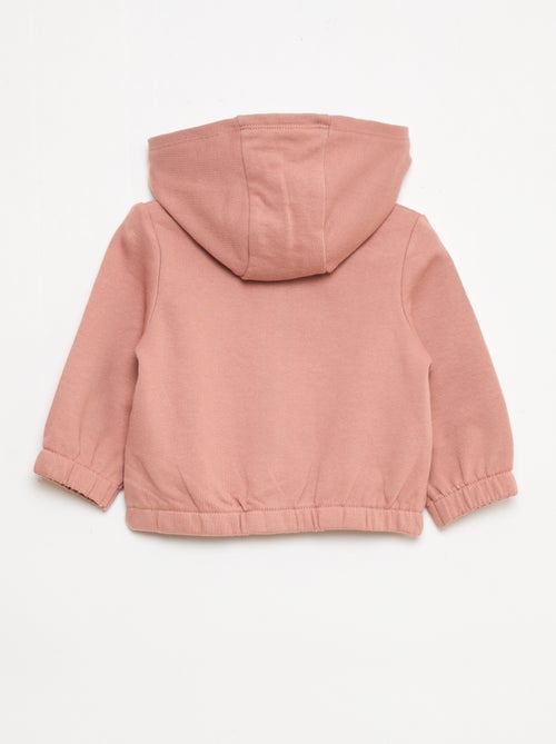Sweat com fecho em felpo - Kiabi