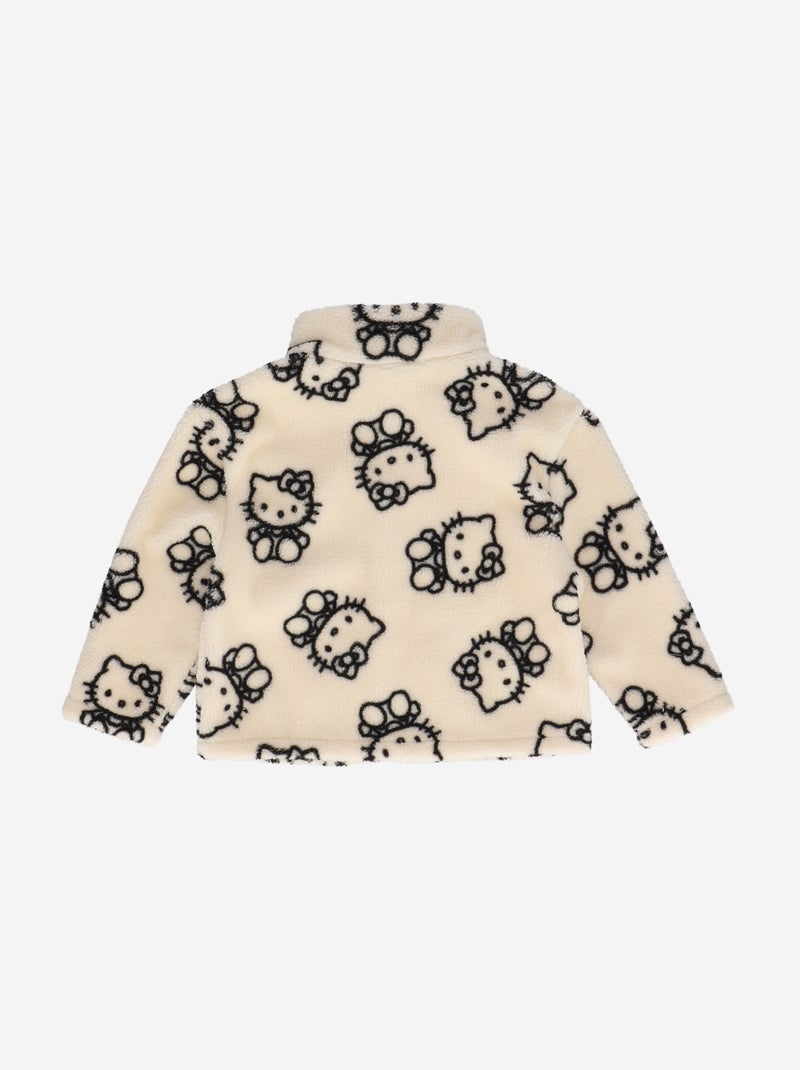 Sweat com fecho "Hello Kitty" efeito borrego Branco - Kiabi