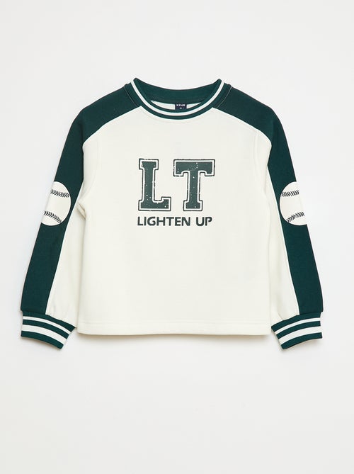 Sweat com motivo bicolor - Kiabi