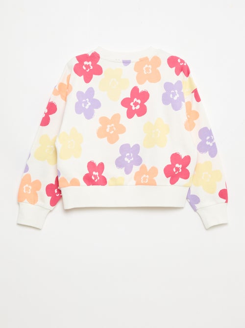 Sweat com padrão e gola redonda - Kiabi