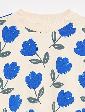 Sweat com padrão e gola redonda