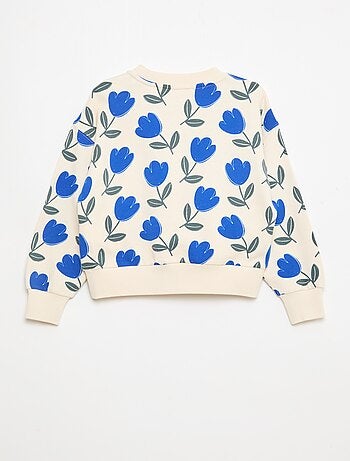 Sweat com padrão e gola redonda