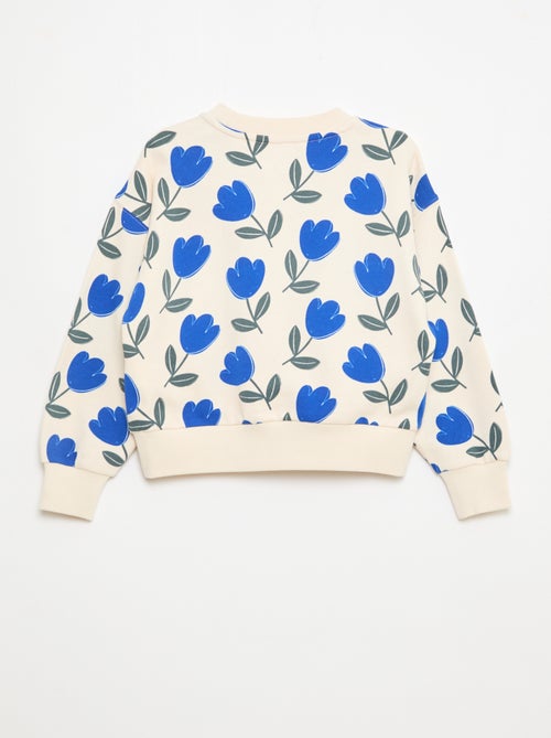 Sweat com padrão e gola redonda - Kiabi