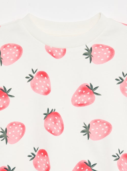 Sweat com padrão e gola redonda - Kiabi