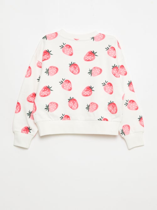 Sweat com padrão e gola redonda - Kiabi