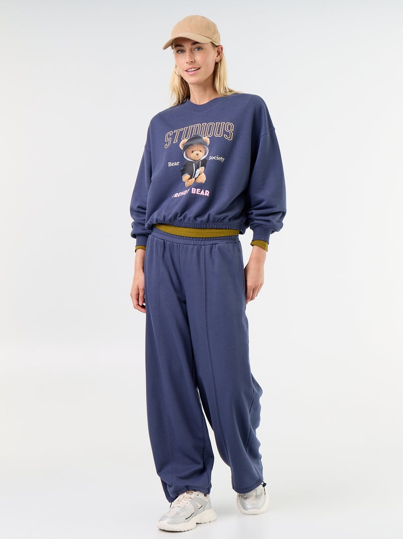Sweat crop top Azul - Kiabi