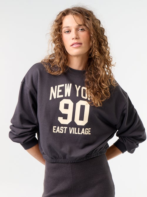Sweat crop top - Kiabi Sweat crop top - Kiabi