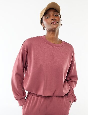 Sweat crop top efeito balão