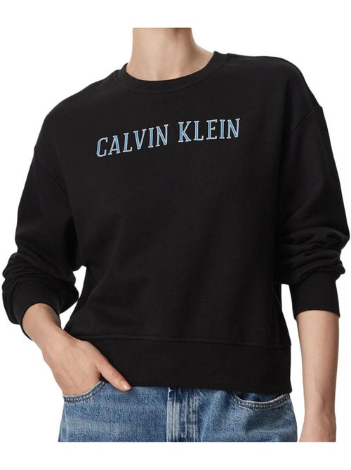Sweat cropped preto calvin klein jeans para mulher - Kiabi