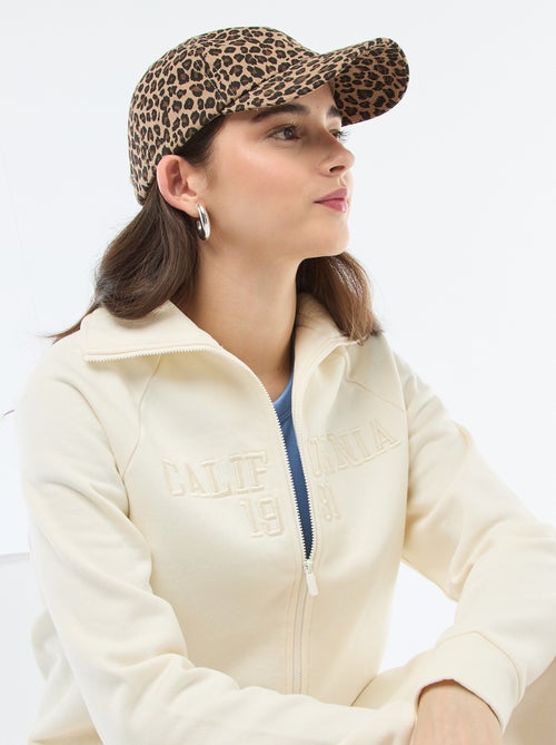 Sweat Curto com Zíper e Mensagem Bordada - Kiabi