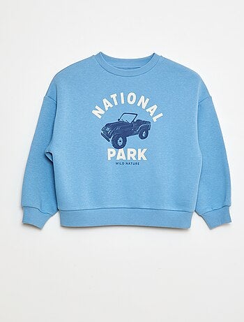 Sweat de algodão com motivo nas costas