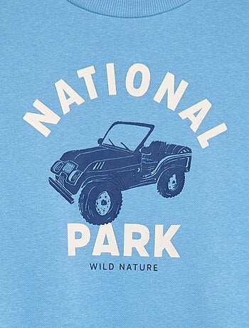 Sweat de algodão com motivo nas costas