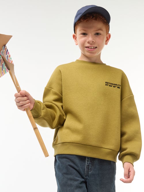 Sweat de algodão com motivo nas costas - Kiabi