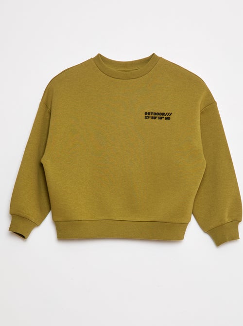 Sweat de algodão com motivo nas costas - Kiabi