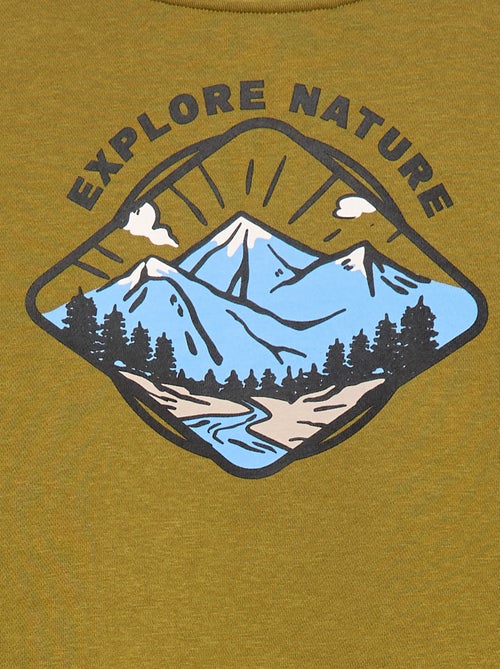 Sweat de algodão com motivo nas costas - Kiabi