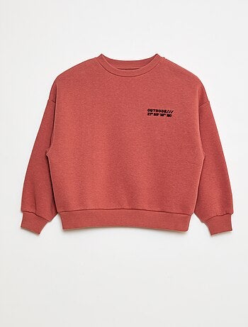 Sweat de algodão com motivo nas costas