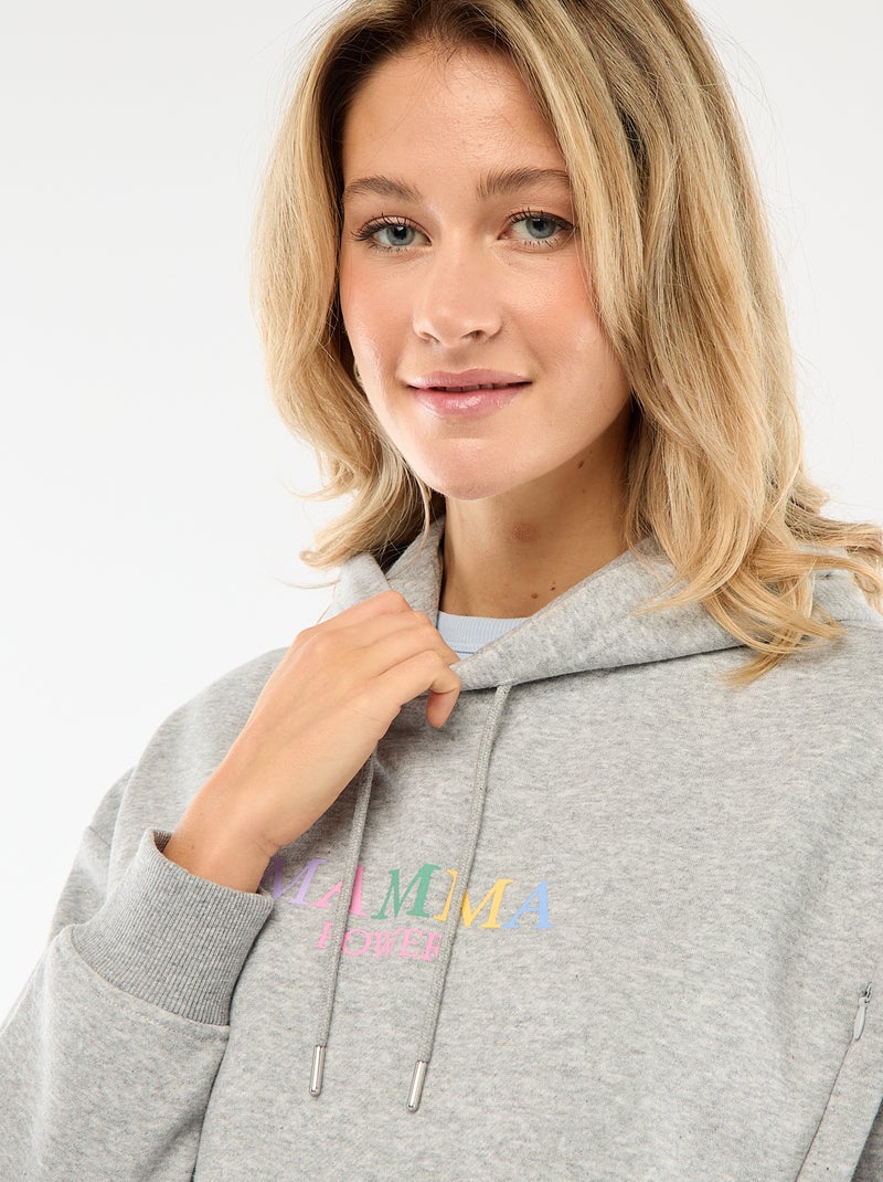 Sweat de amamentação com capuz Branco - Kiabi