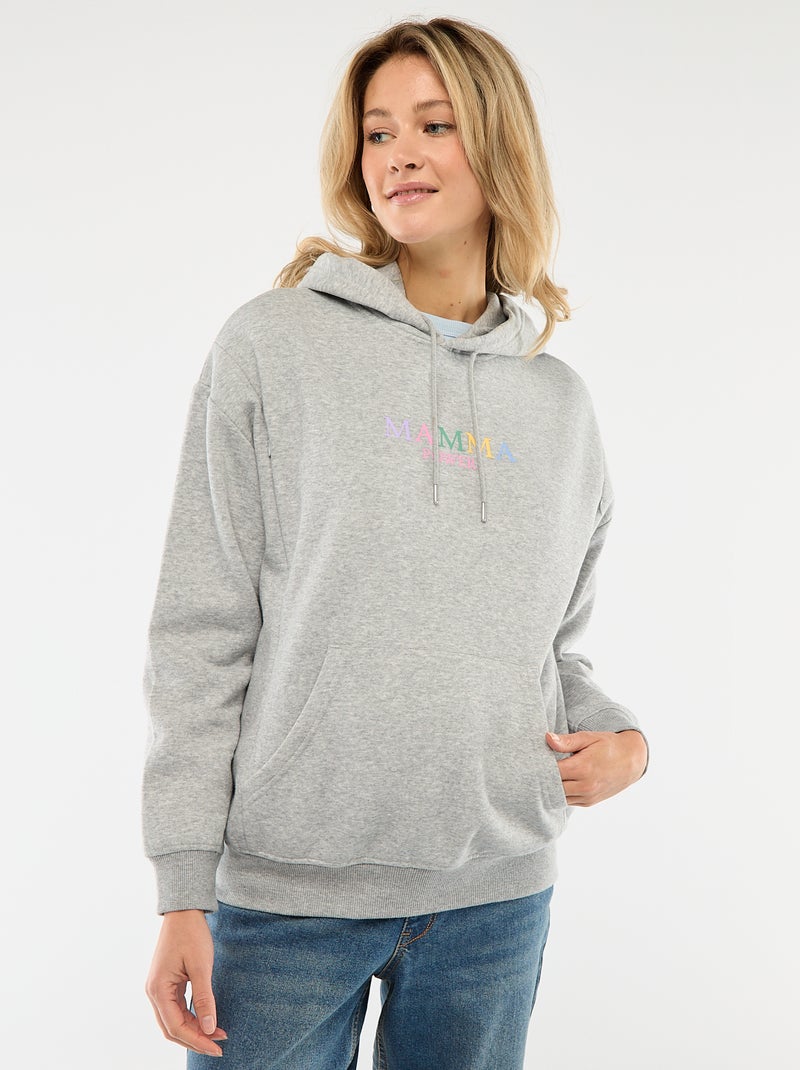 Sweat de amamentação com capuz Branco - Kiabi