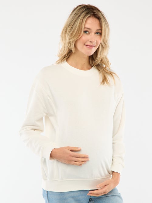 Sweat de amamentação em moletom - Kiabi