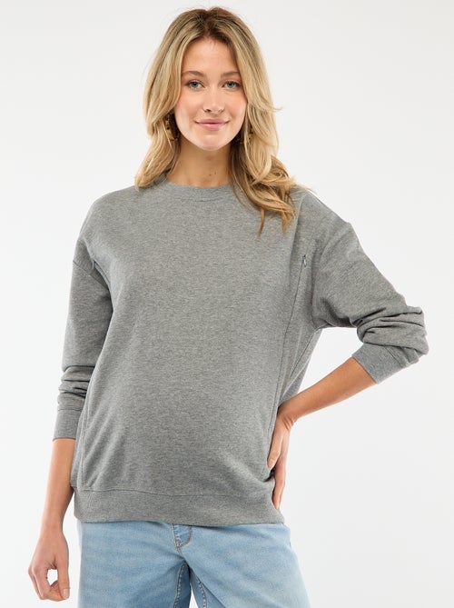 Sweat de amamentação em moletom - Kiabi