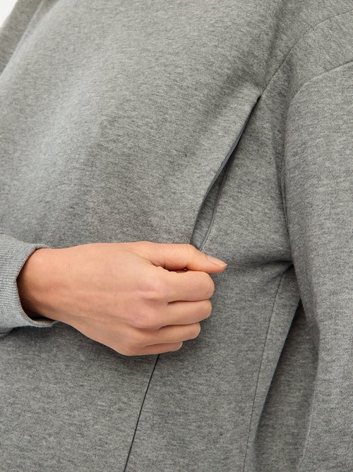 Sweat de amamentação em moletom - Kiabi