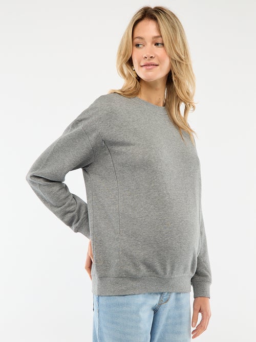 Sweat de amamentação em moletom - Kiabi