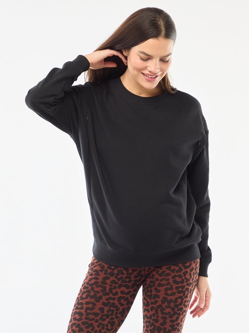 Sweat de amamentação em moletom - Kiabi