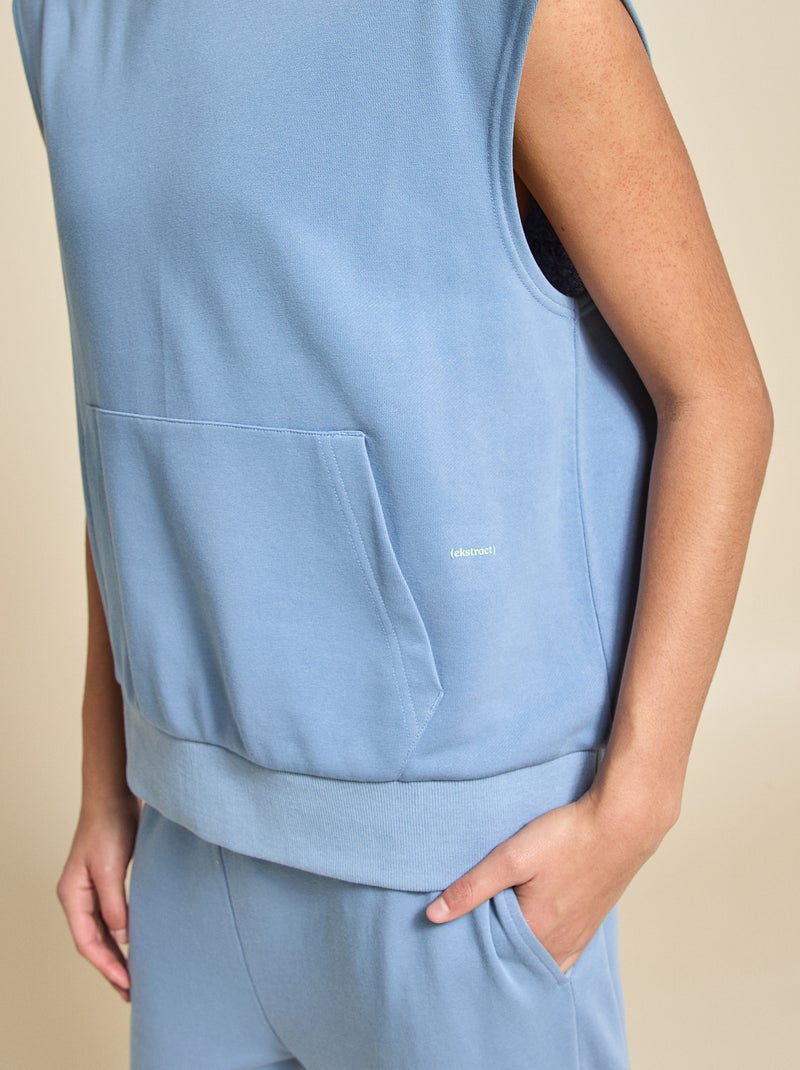 Sweat de desporto sem mangas - (ekstract) Azul - Kiabi