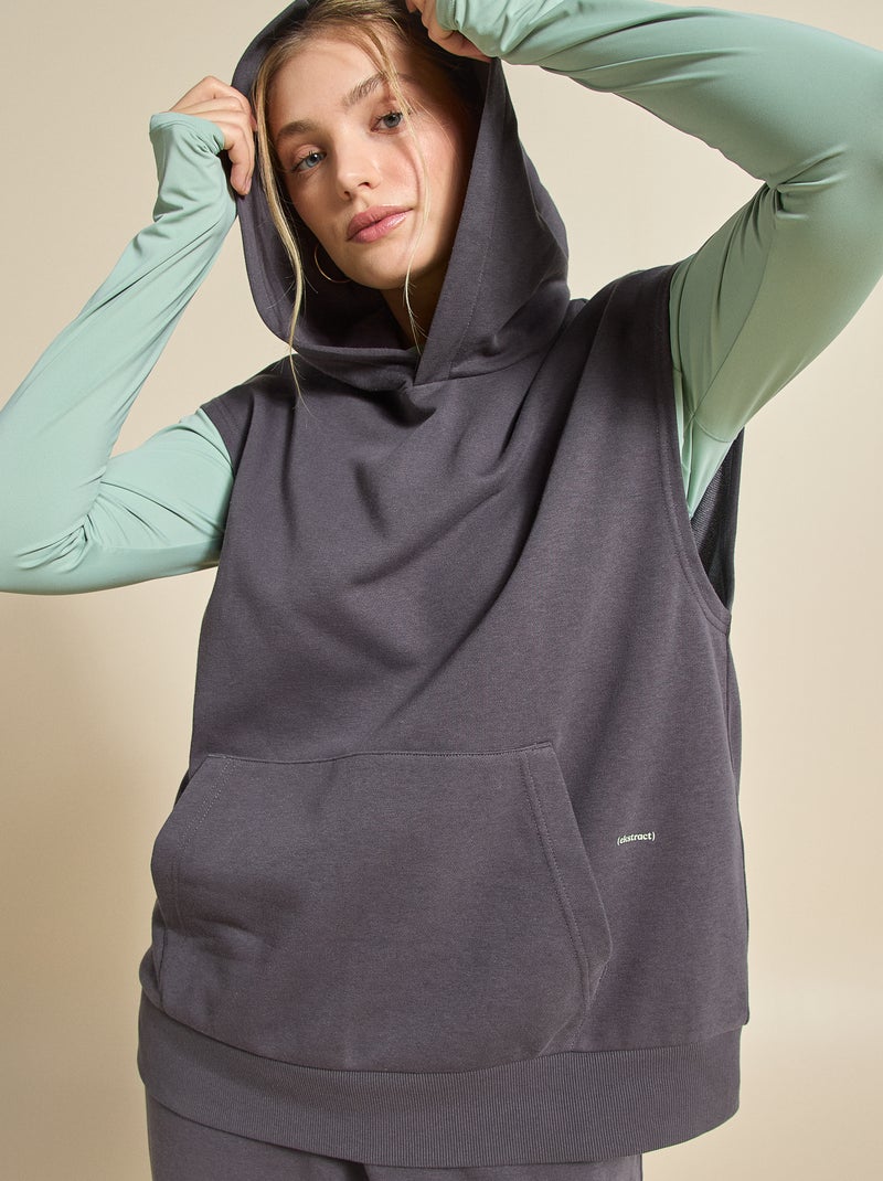 Sweat de desporto sem mangas - (ekstract) Preto - Kiabi