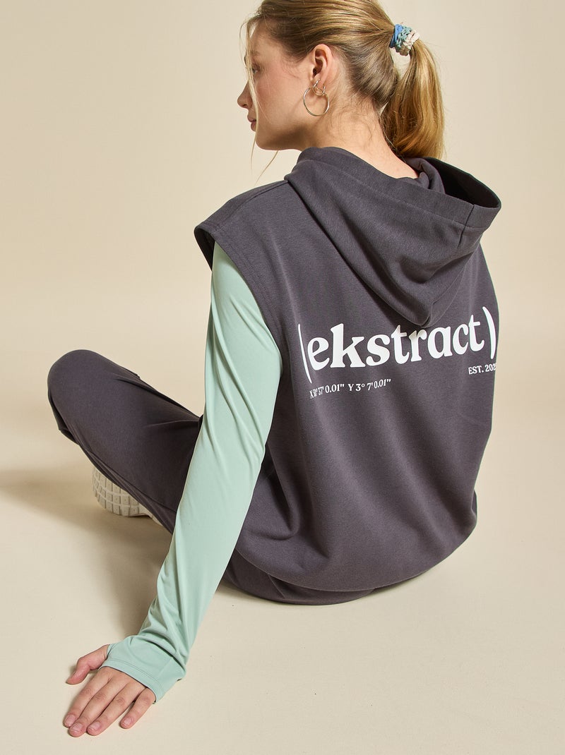 Sweat de desporto sem mangas - (ekstract) Preto - Kiabi