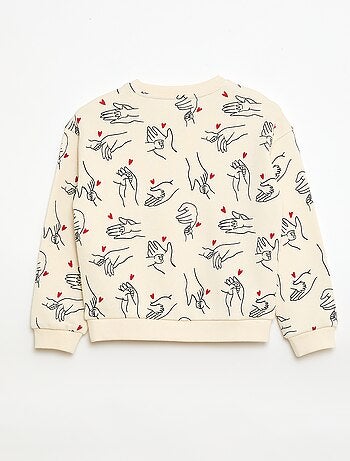 Sweat de gola redonda 'Agathe Sorlet x Kiabi' - Dia dos Namorados