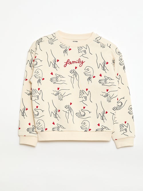 Sweat de gola redonda 'Agathe Sorlet x Kiabi' - Dia dos Namorados - Kiabi