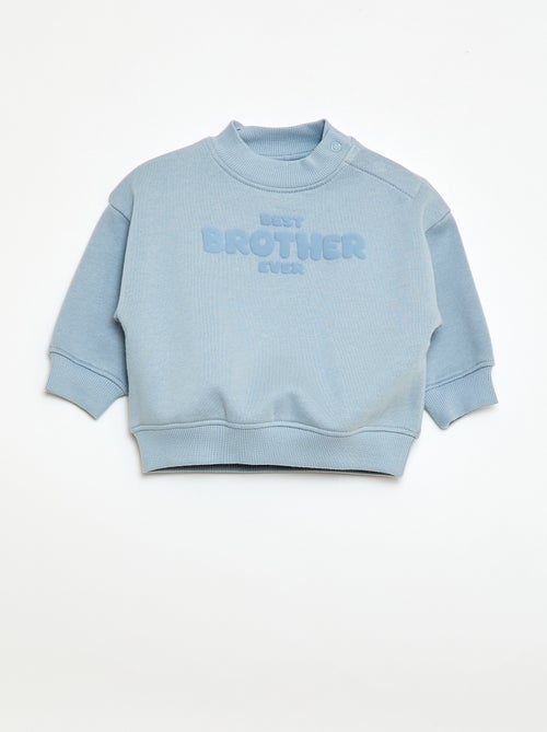 Sweat de gola redonda brother and sister - Kiabi