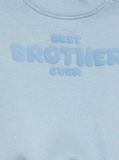 Sweat de gola redonda brother and sister - Kiabi