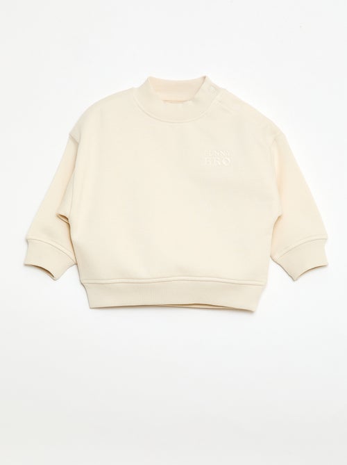 Sweat de gola redonda brother and sister - Kiabi