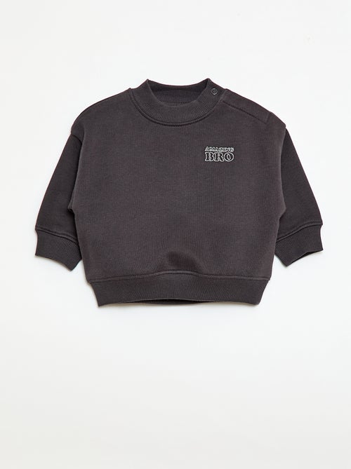 Sweat de gola redonda brother and sister - Kiabi