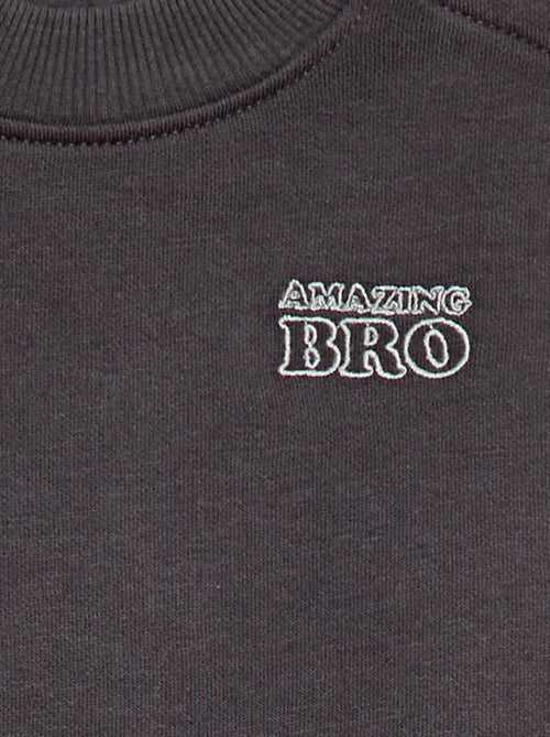 Sweat de gola redonda brother and sister - Kiabi