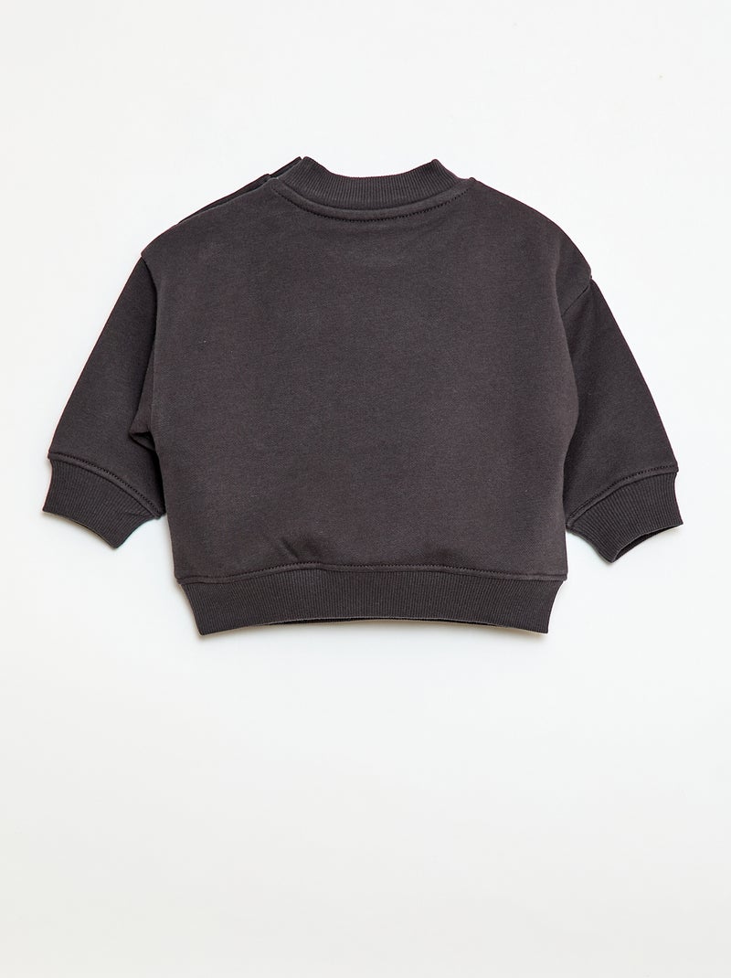 Sweat de gola redonda brother and sister Cinza - Kiabi