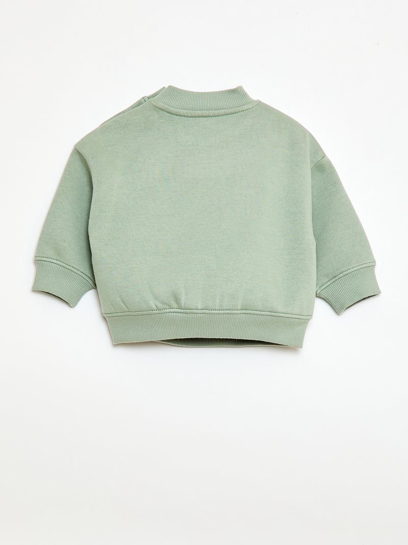 Sweat de gola redonda brother and sister Verde - Kiabi