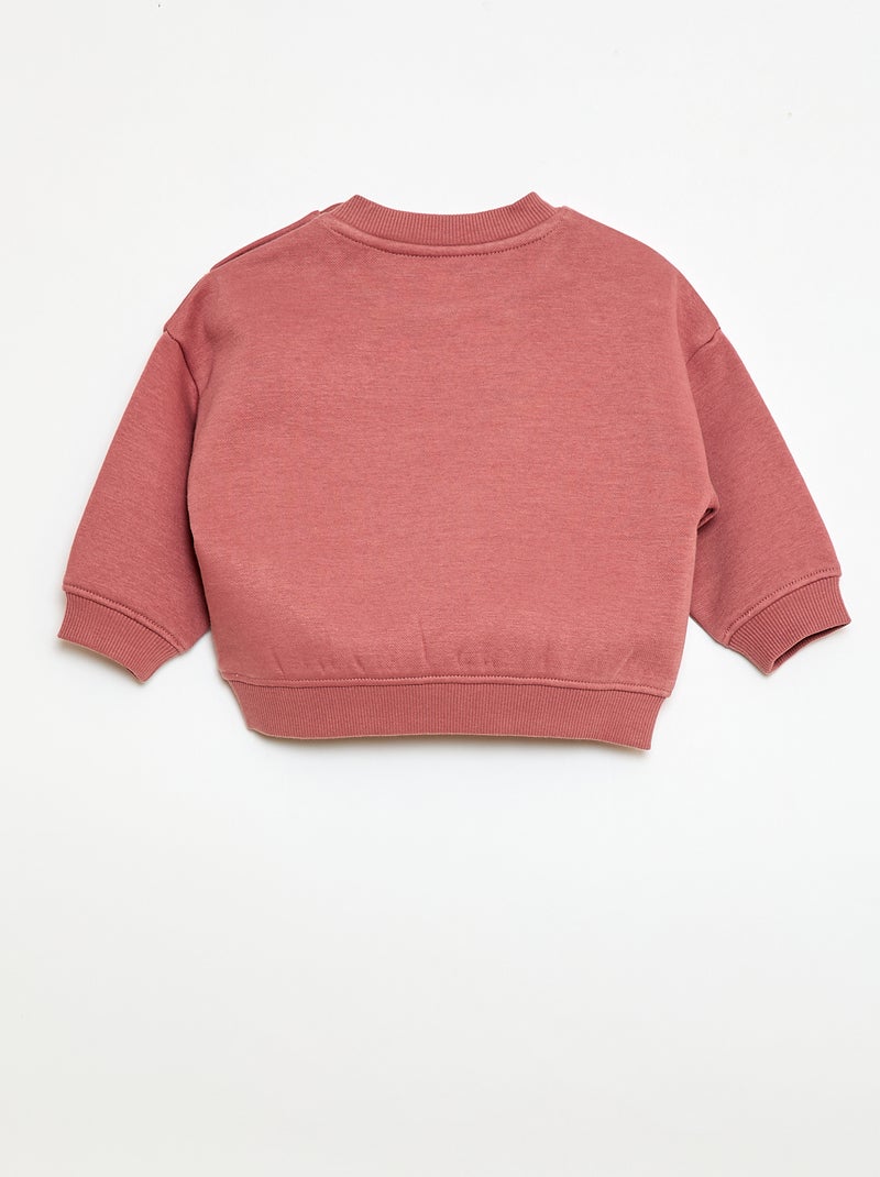 Sweat de gola redonda Brother & Sister Rosa - Kiabi