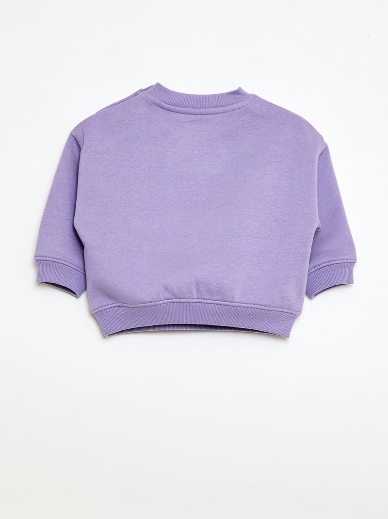 Sweat de gola redonda Brother & Sister Violeta - Kiabi