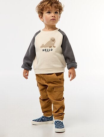 Sweat de gola redonda com desenho