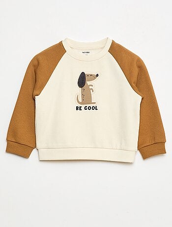 Sweat de gola redonda com desenhos