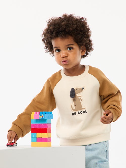 Sweat de gola redonda com desenhos - Kiabi